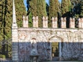 Outer wall of giusti garden in Verona city