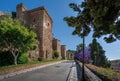 Outer Walls of Alcazaba Fortress - Malaga, Andalusia, Spain Royalty Free Stock Photo