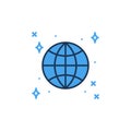 Outerspace with Globe vector concept colored icon or symbol