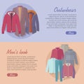 Outerwear Mens Look Web Banner. Autumn Winter