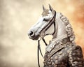 Sci-fi Baroque White Horse With Exquisite Clothing Detail