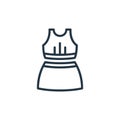 Outfit icon vector from fashion and clothing concept. Thin line illustration of Outfit editable stroke. Outfit linear sign for use