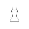 Outfit, skirt woman clothes icon. Element of clothes icon for mobile concept and web apps. Thin line Outfit, skirt woman clothes i