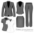 The Outfits for the Professional Business Women. Royalty Free Stock Photo