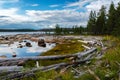 Outflow at coast of the White sea Royalty Free Stock Photo