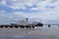 Outflow of sea in the port of Lisbon