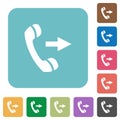 Outgoing call flat icons