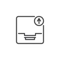 Outgoing mail outline icon