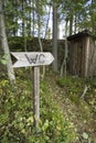 Outhouse sign Royalty Free Stock Photo