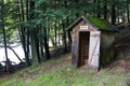 Outhouse in a Forest Royalty Free Stock Photo