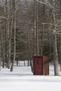 Outhouse in Snow Royalty Free Stock Photo