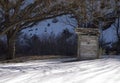 Outhouse in the snow