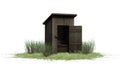 Outhouse Toilet - isolated on white background Royalty Free Stock Photo