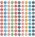 Outing and journey isolated vector icons set that can easily modify or edit