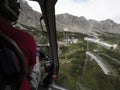 Outlanding with a helicopter, landing outside an airfield