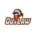 Outlaw Biker Mascot Royalty Free Stock Photo