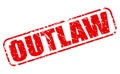 Outlaw red stamp text