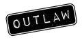 Outlaw rubber stamp Royalty Free Stock Photo