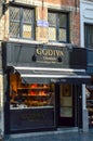 Outlet of Godiva, a manufacturer of Belgian chocolates, truffles, and holiday gifts, at Manneken Pis branch in Brussels, Belgium