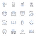 Outlet line icons collection. Discount, Clearance, Sale, Bargain, Cheap, Markdown, Overstock vector and linear