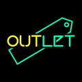 Outlet store banner. Image tagged for sales.