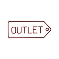 Outlet store RGB color icon