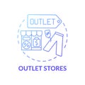 Outlet stores concept icon