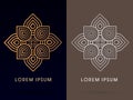 Outline Abstract, luxury Lotus