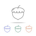 Outline Acorn icon. Elements of fruits and vegetables in multi colored icons. Premium quality graphic design icon. Simple icon for Royalty Free Stock Photo