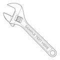 Outline adjustable wrench