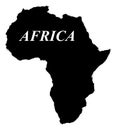 Outline of Africa with the name of the continent