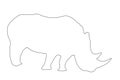 Outline of an african Rhinoceros