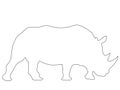 Outline of an african Rhinoceros