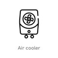 outline air cooler vector icon. isolated black simple line element illustration from technology concept. editable vector stroke Royalty Free Stock Photo