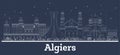 Outline Algiers Algeria City Skyline with White Buildings