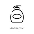 outline antiseptic vector icon. isolated black simple line element illustration from hygiene concept. editable vector stroke Royalty Free Stock Photo