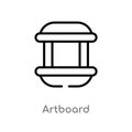outline artboard vector icon. isolated black simple line element illustration from user interface concept. editable vector stroke Royalty Free Stock Photo