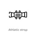 outline athletic strap vector icon. isolated black simple line element illustration from gym and fitness concept. editable vector Royalty Free Stock Photo