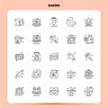 OutLine 25 Baking Icon set. Vector Line Style Design Black Icons Set. Linear pictogram pack. Web and Mobile Business ideas design Royalty Free Stock Photo