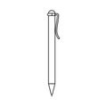 Outline ballpoint pen icon. Pencil isolated. Vector pen