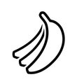 Outline banana vector icon
