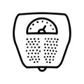 bath scales line vector doodle simple icon