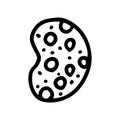 bath sponge line vector doodle simple icon