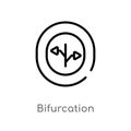 outline bifurcation vector icon. isolated black simple line element illustration from user interface concept. editable vector