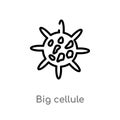 outline big cellule vector icon. isolated black simple line element illustration from human body parts concept. editable vector