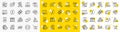 Outline Bitcoin, Donate and Money calendar line icons. For web app. Vector