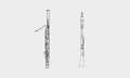 Outline black bassoon and oboe in simple contour illustration