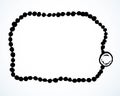 Antique beads. Vector drawing frame