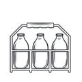 Outline bootle milk icon Royalty Free Stock Photo