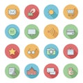 Outline business circle icons vector set. Part four.